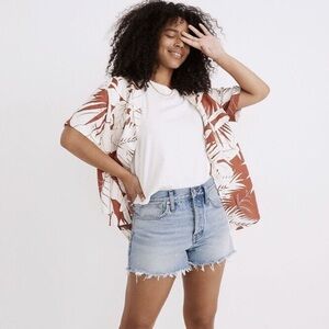 Madwell Relaxed Denim Shorts in Rosemount Wash: Destroyed Hem Edition SZ 27